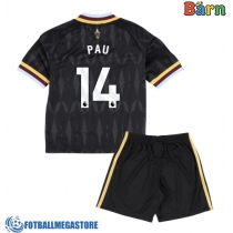 Fotballdrakt Barn Aston Villa Pau Torres #14 Bortedraktsett 2026-27 Kortermet (+ Korte bukser)